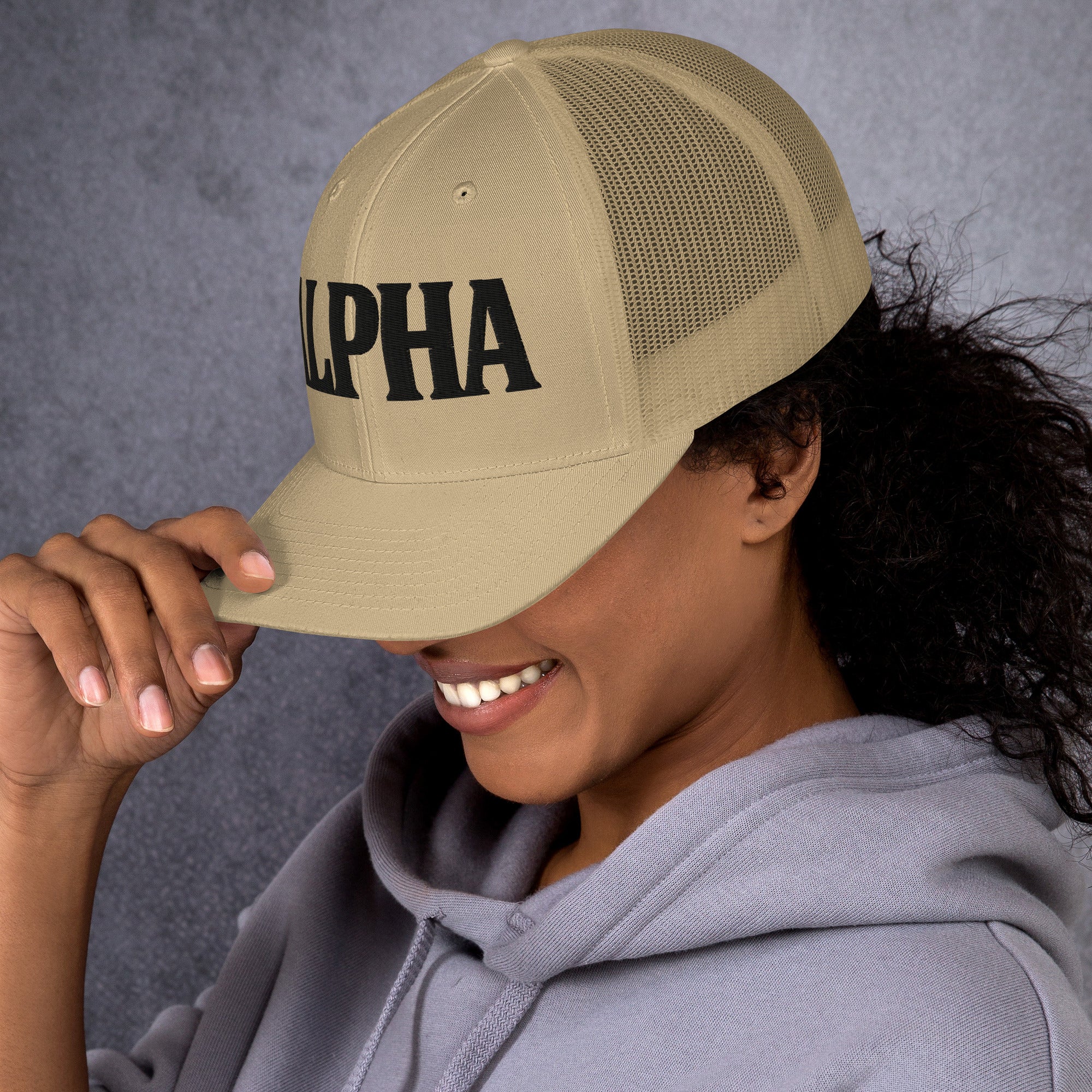 ALPHA 3D Puffy Embroidered Retro Trucker Hat