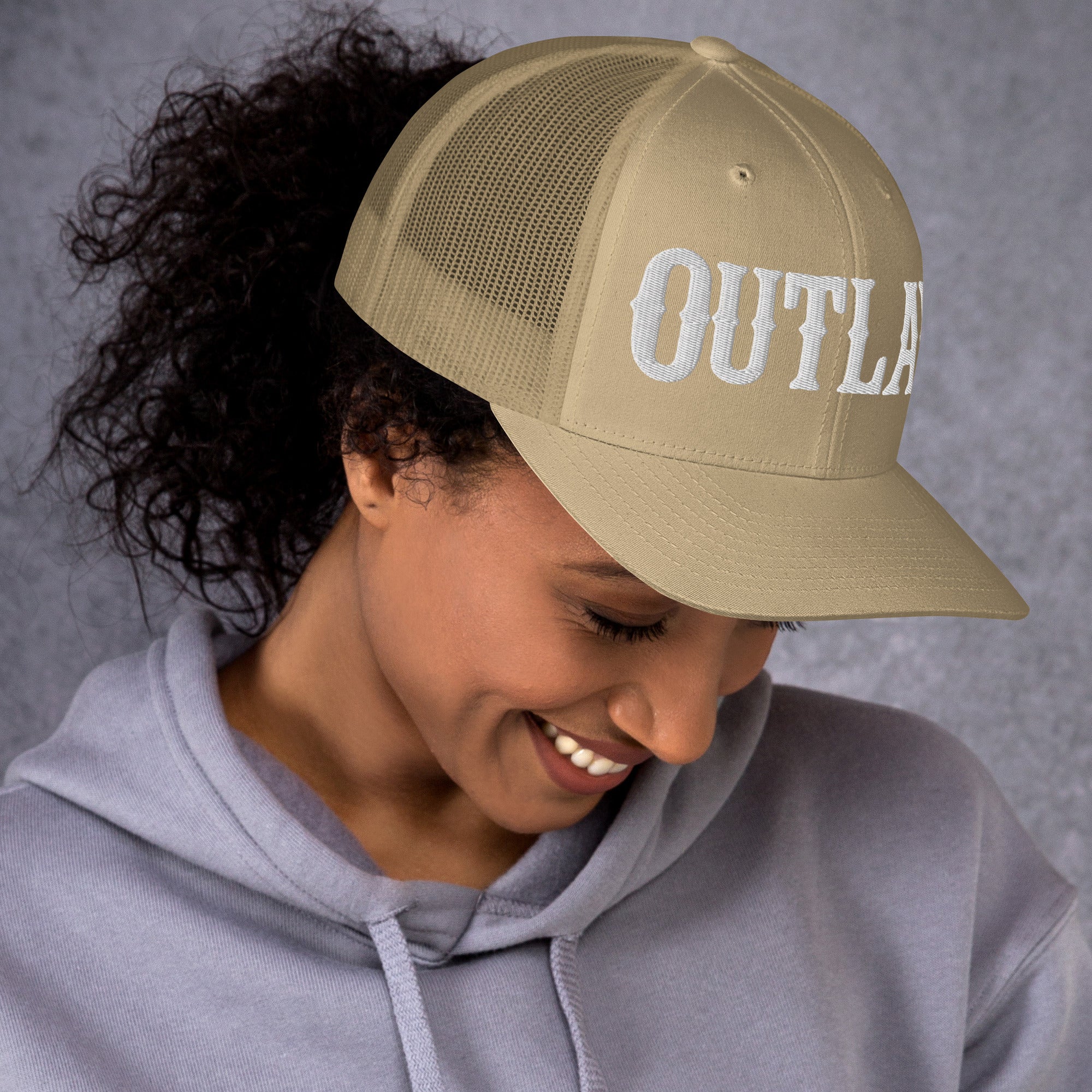 OUTLAW 3D Puffy Embroidered Retro Trucker Cap