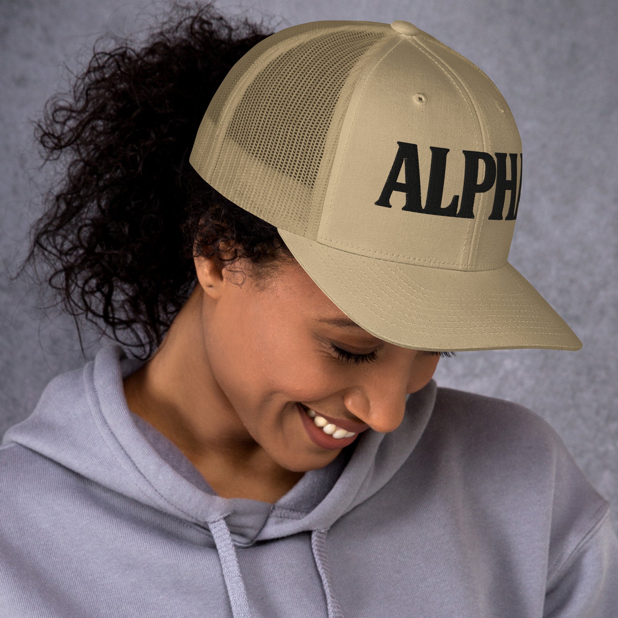 ALPHA 3D Puffy Embroidered Retro Trucker Hat