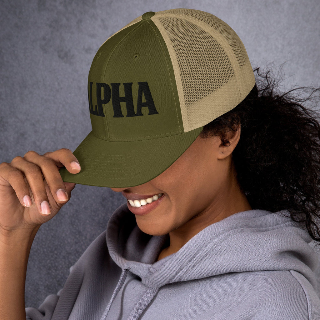 ALPHA 3D Puffy Embroidered Retro Trucker Hat