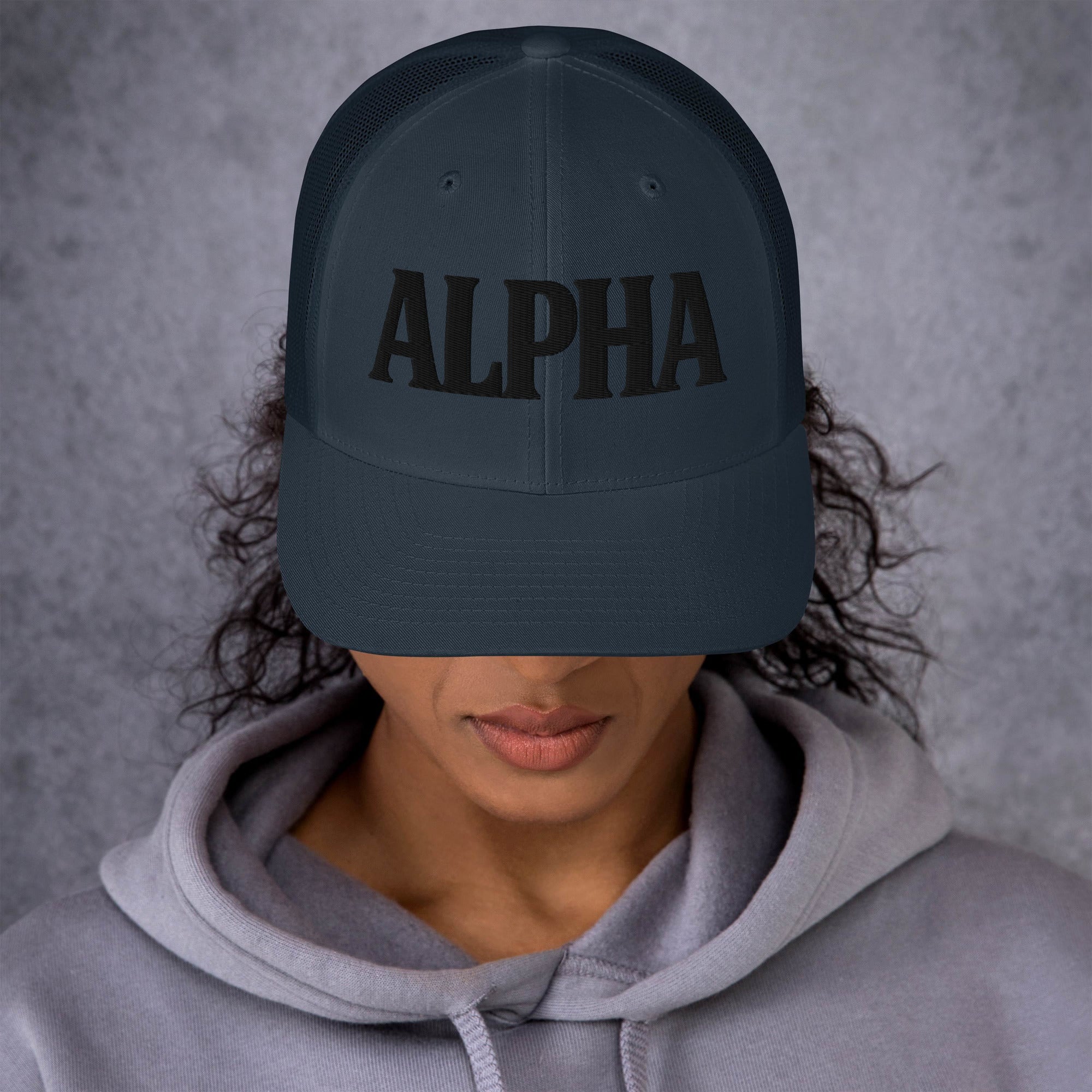 ALPHA 3D Puffy Embroidered Retro Trucker Hat