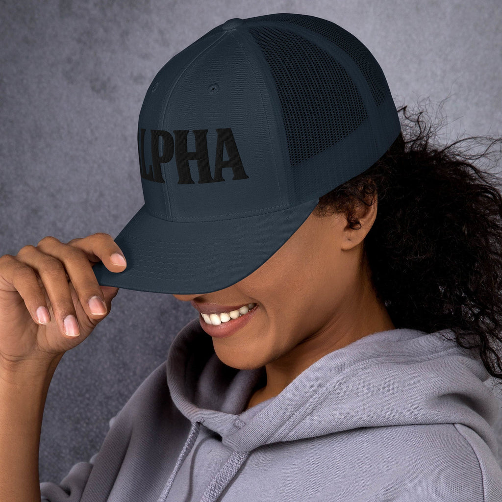 ALPHA 3D Puffy Embroidered Retro Trucker Hat