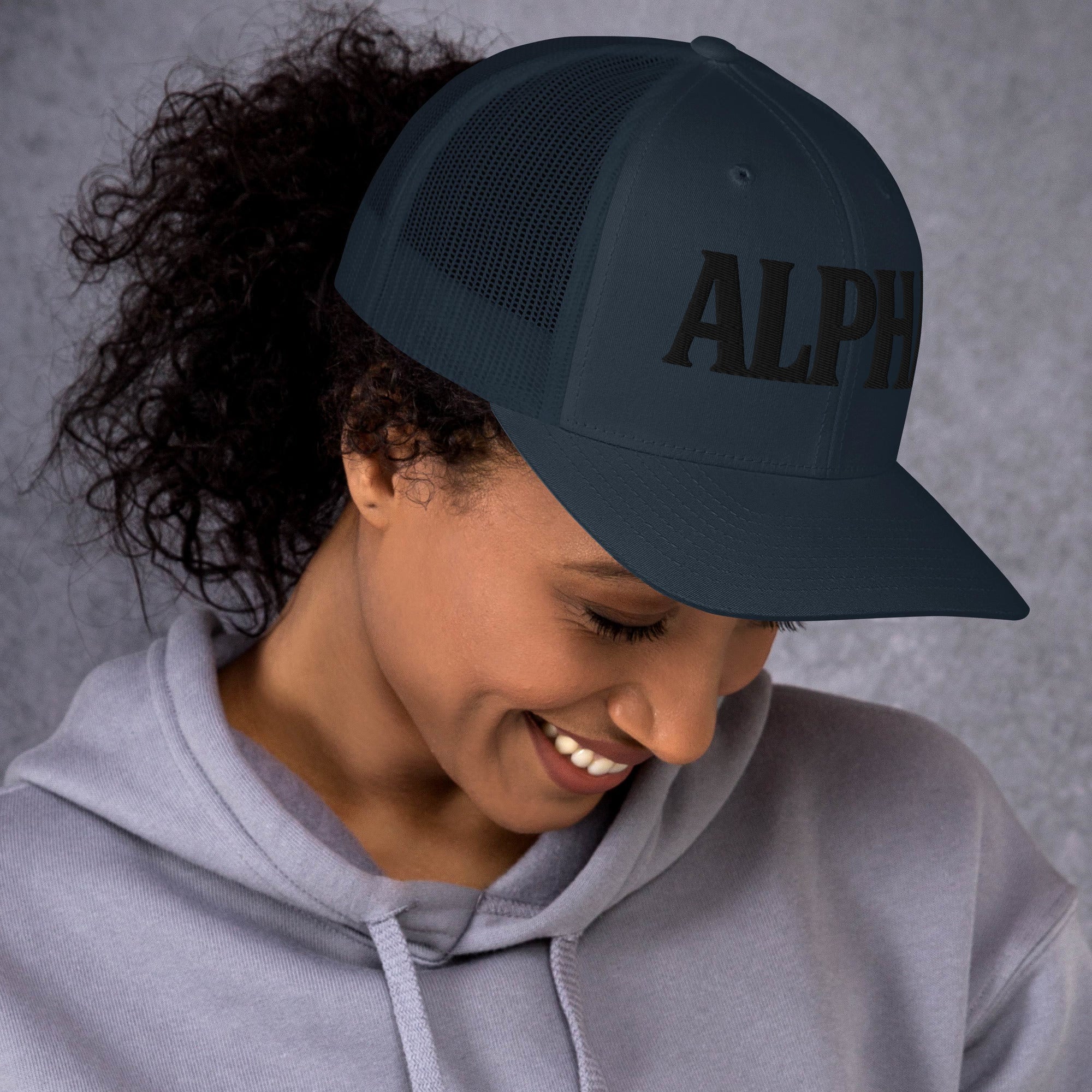 ALPHA 3D Puffy Embroidered Retro Trucker Hat
