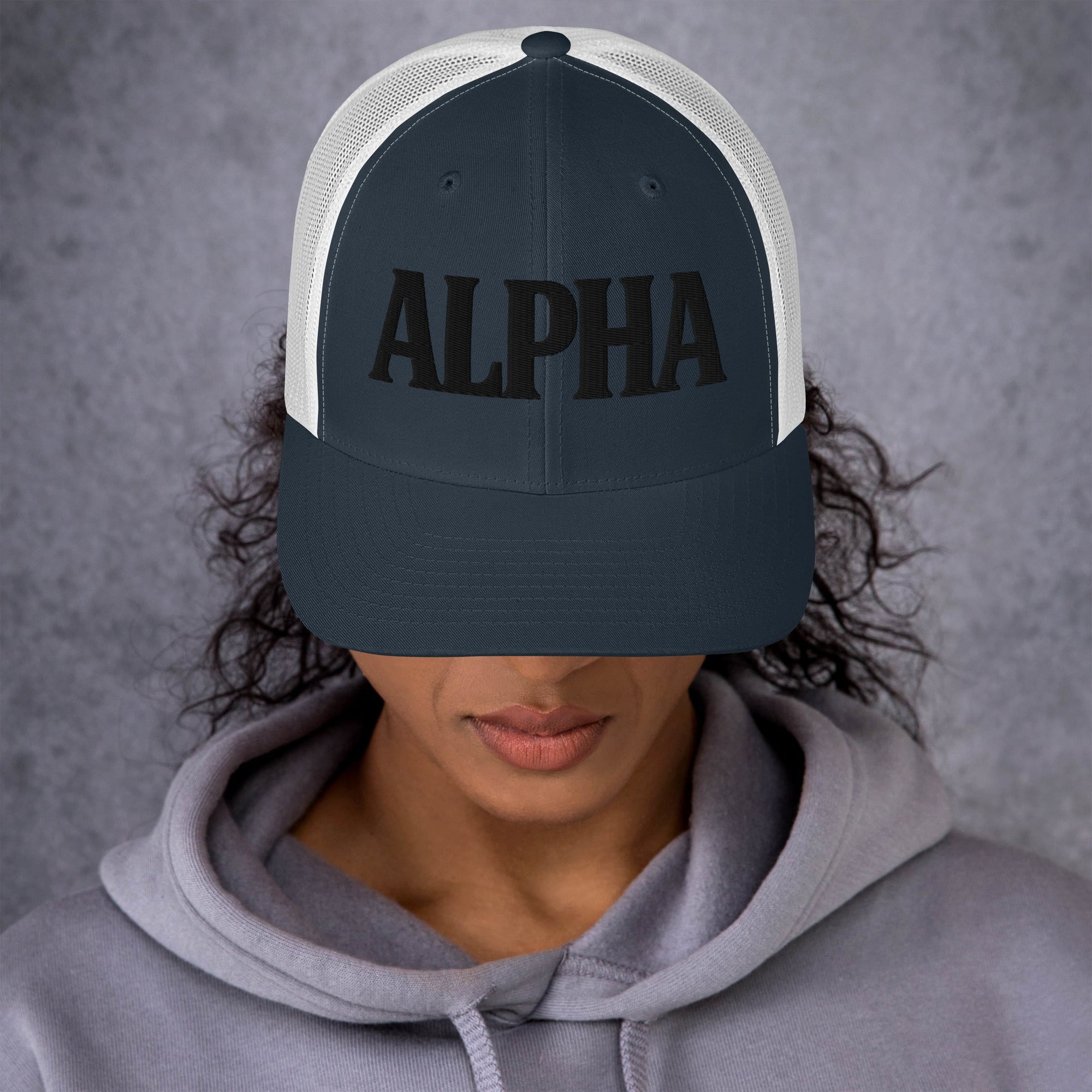 ALPHA 3D Puffy Embroidered Retro Trucker Hat