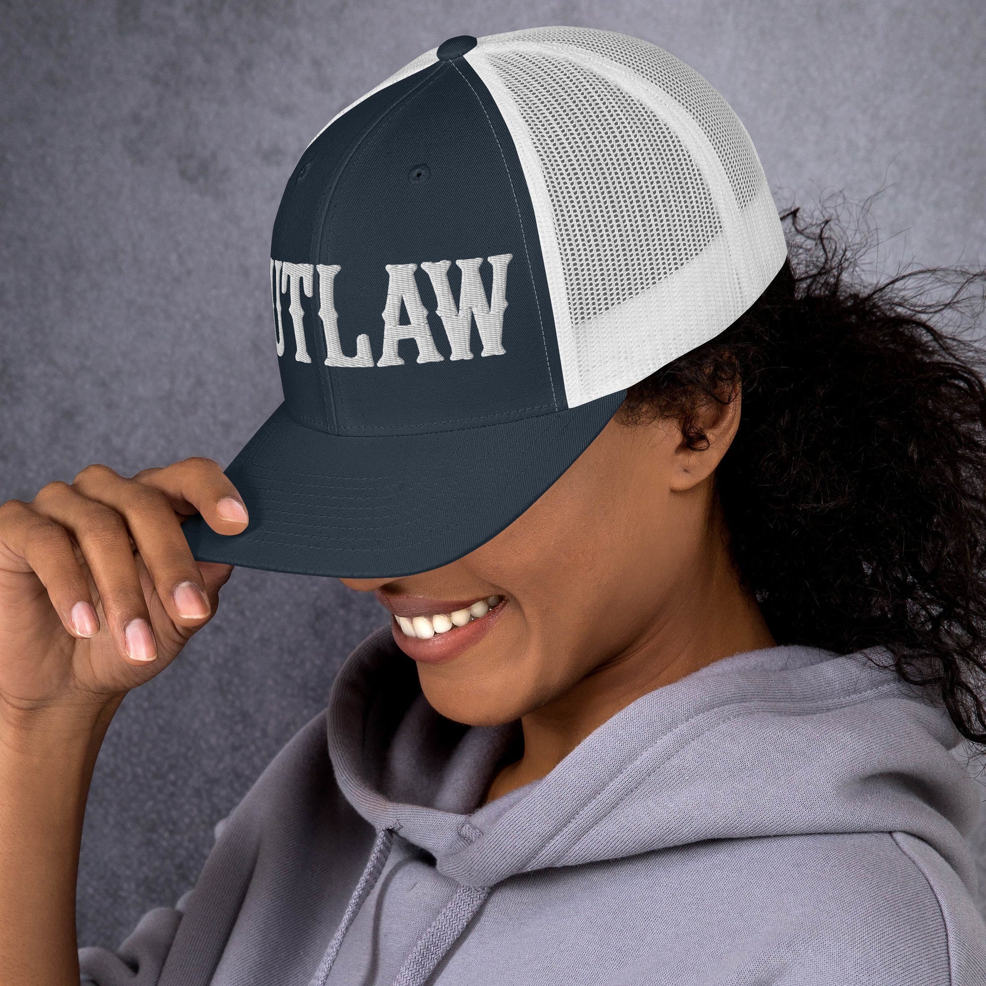 OUTLAW 3D Puffy Embroidered Retro Trucker Cap