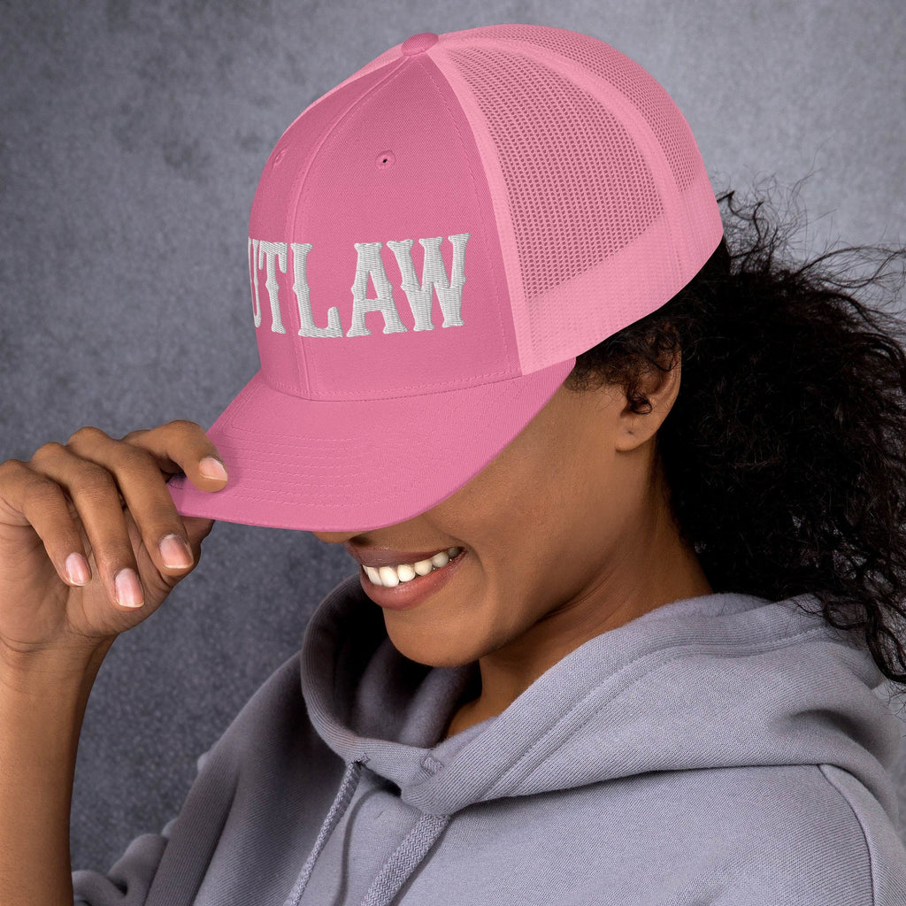 OUTLAW 3D Puffy Embroidered Retro Trucker Cap