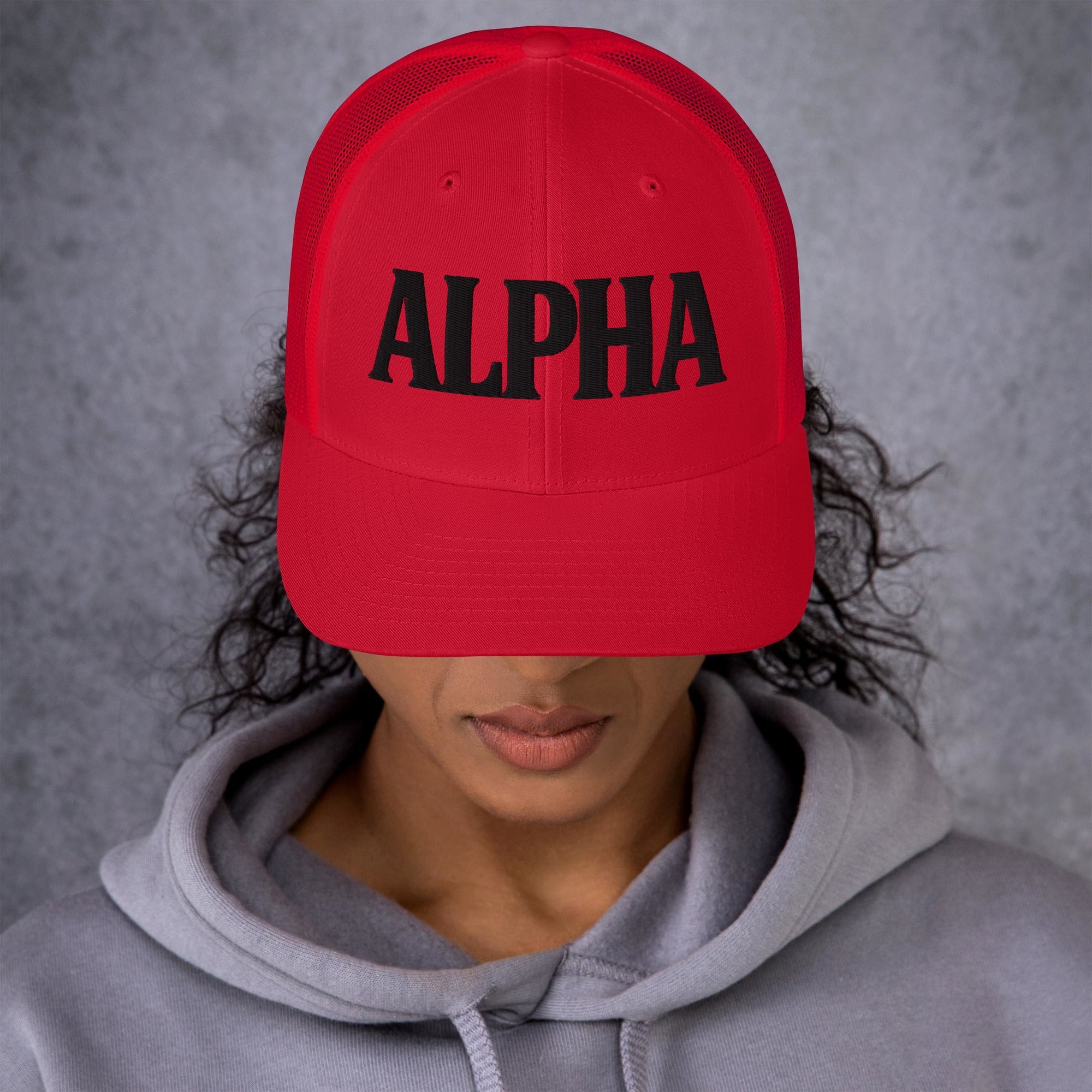 ALPHA 3D Puffy Embroidered Retro Trucker Hat
