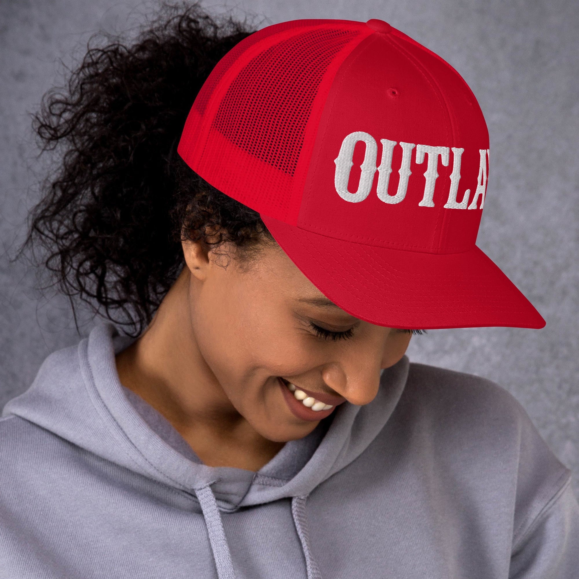 OUTLAW 3D Puffy Embroidered Retro Trucker Cap