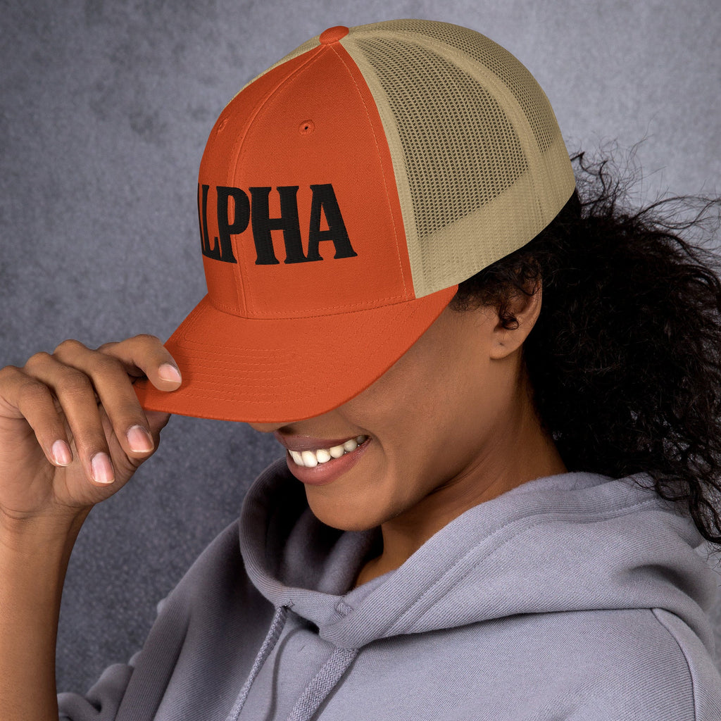 ALPHA 3D Puffy Embroidered Retro Trucker Hat