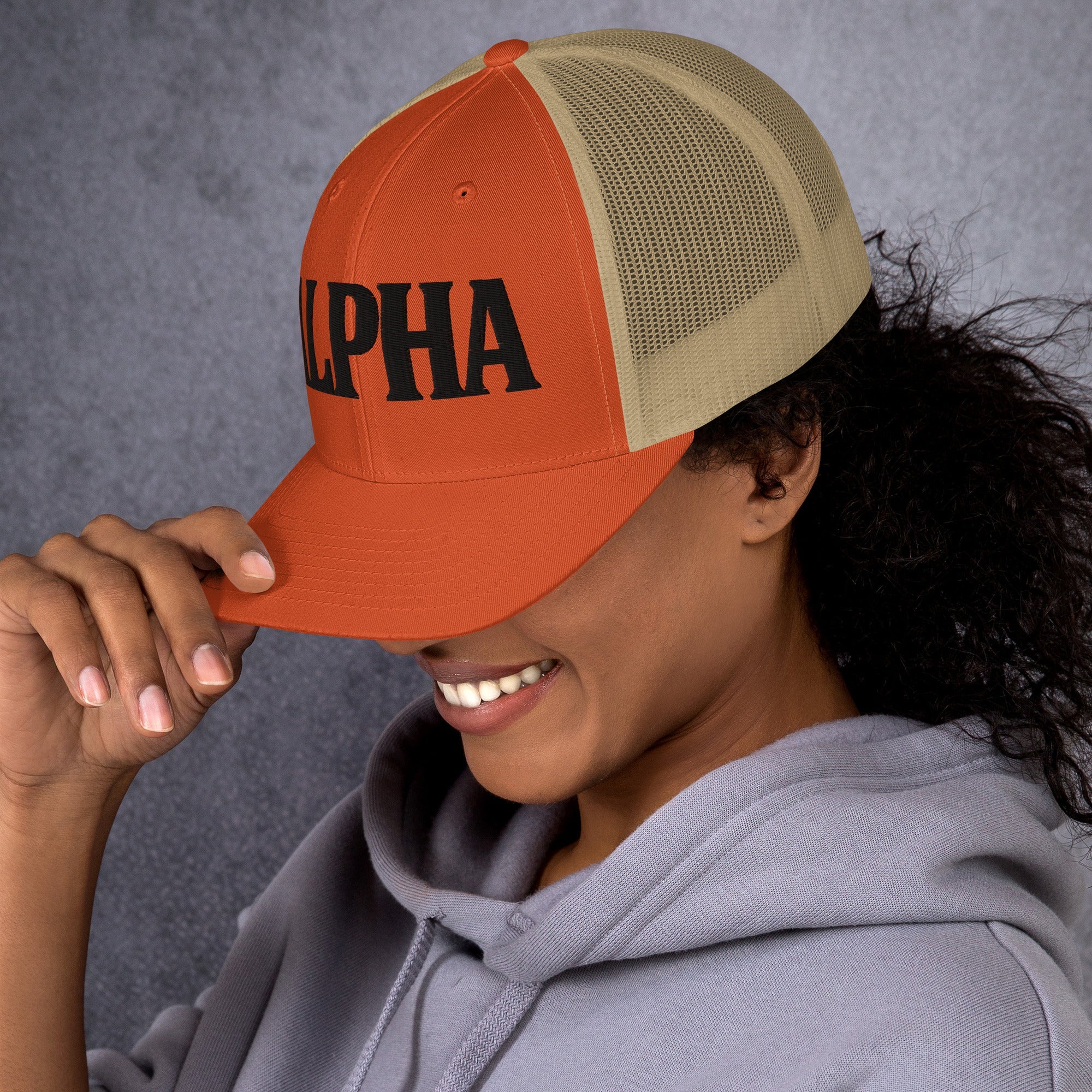 ALPHA 3D Puffy Embroidered Retro Trucker Hat
