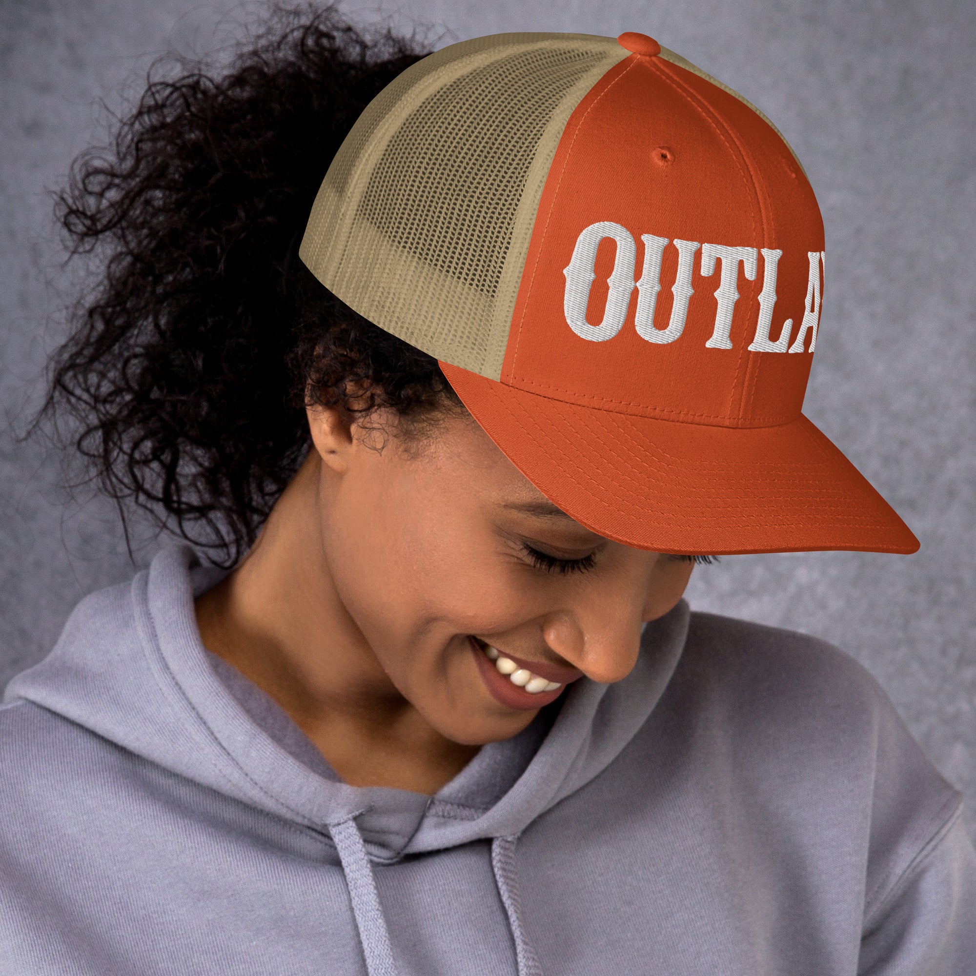 OUTLAW 3D Puffy Embroidered Retro Trucker Cap