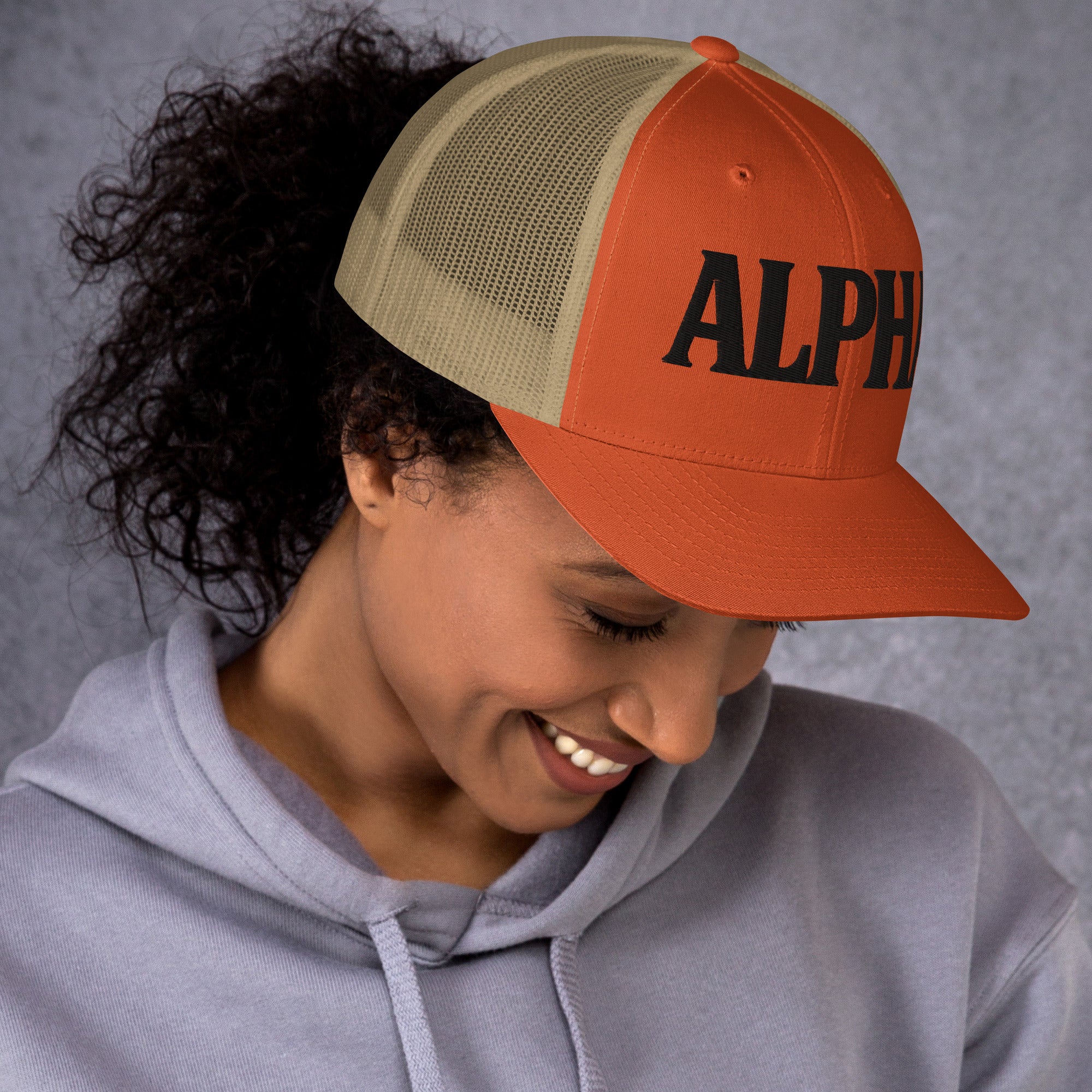 ALPHA 3D Puffy Embroidered Retro Trucker Hat