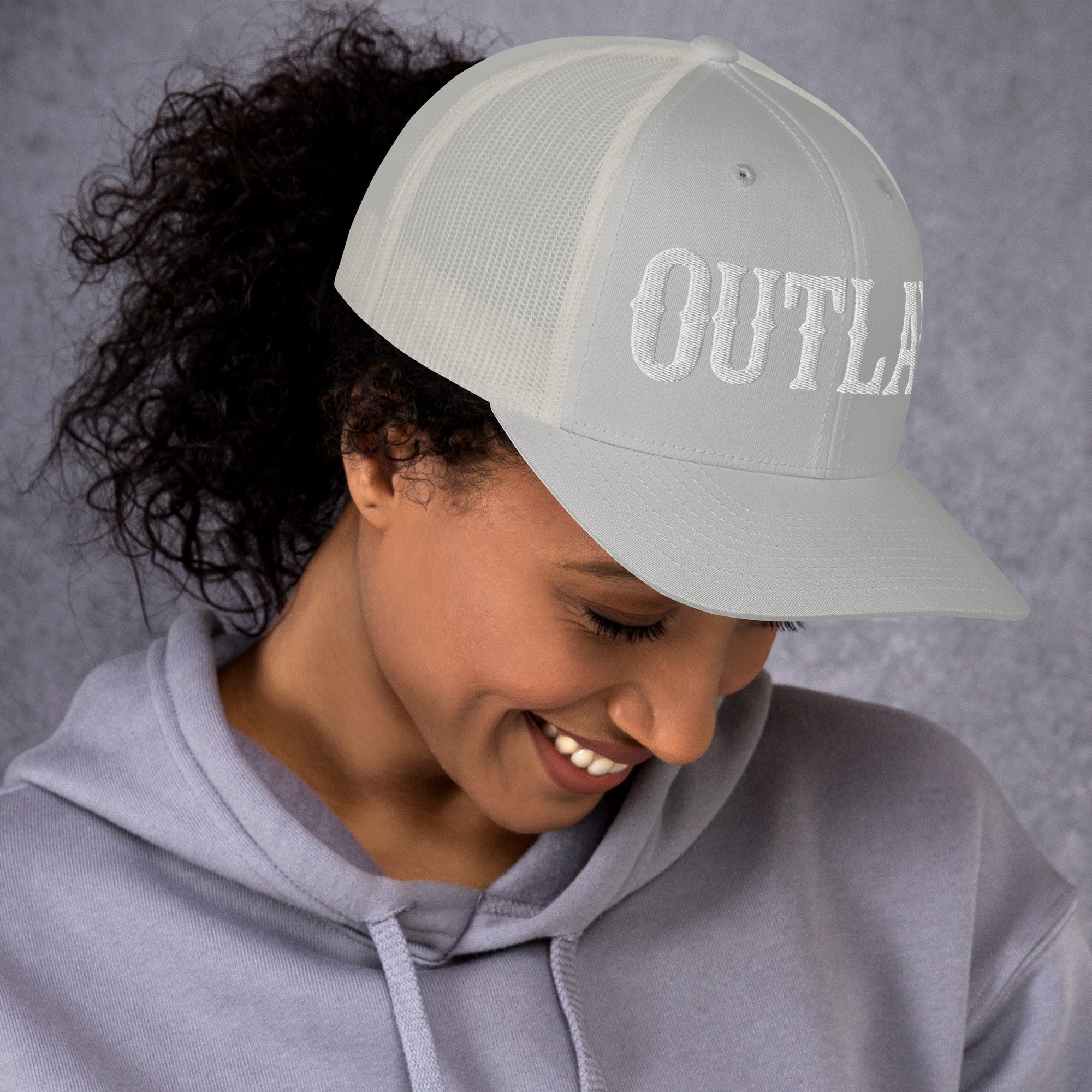 OUTLAW 3D Puffy Embroidered Retro Trucker Cap