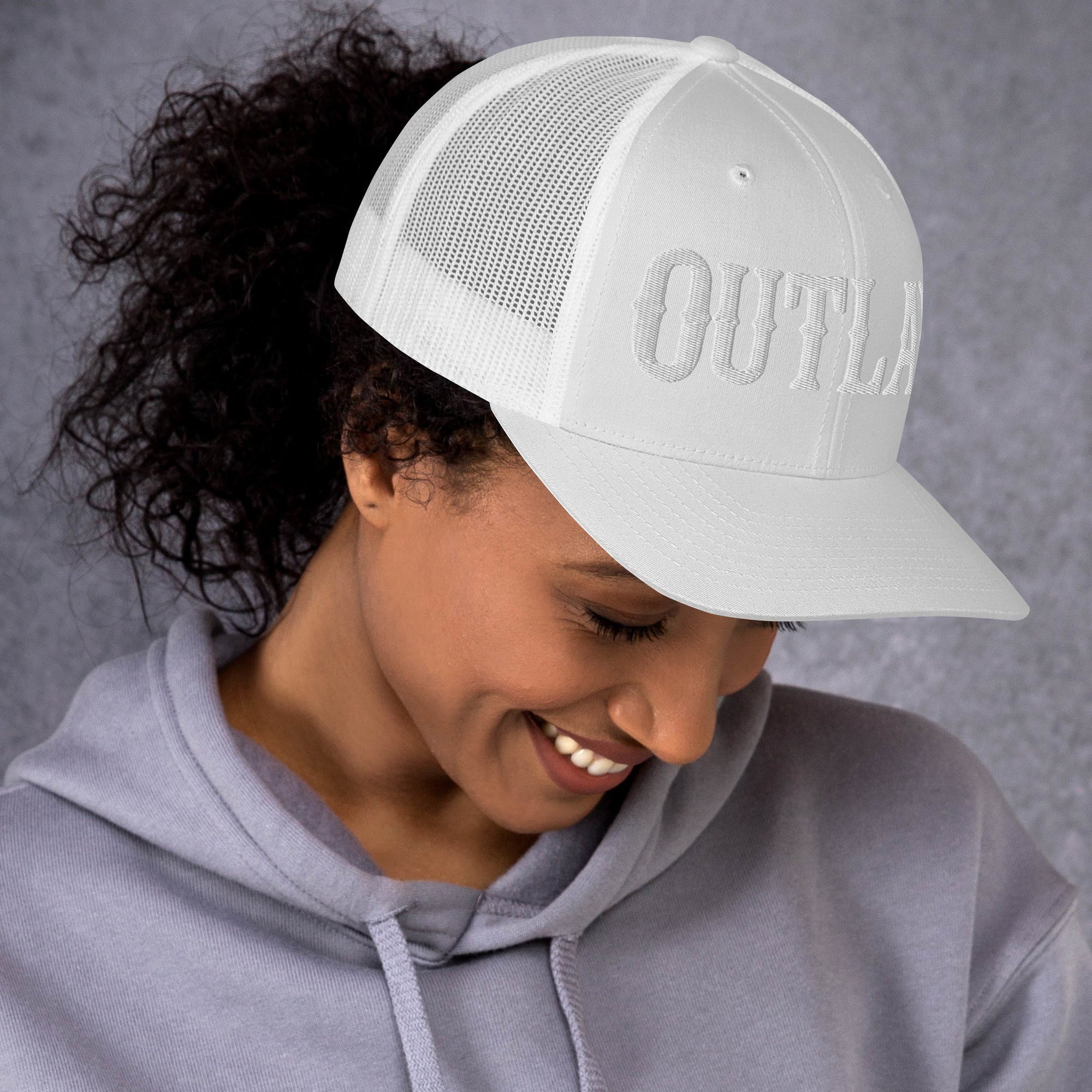 OUTLAW 3D Puffy Embroidered Retro Trucker Cap