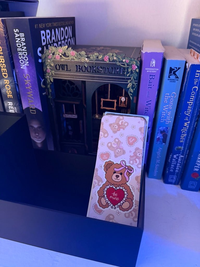 Stained Glass-Style Tealight Fourth Wing Inspired Book Nook with Storage